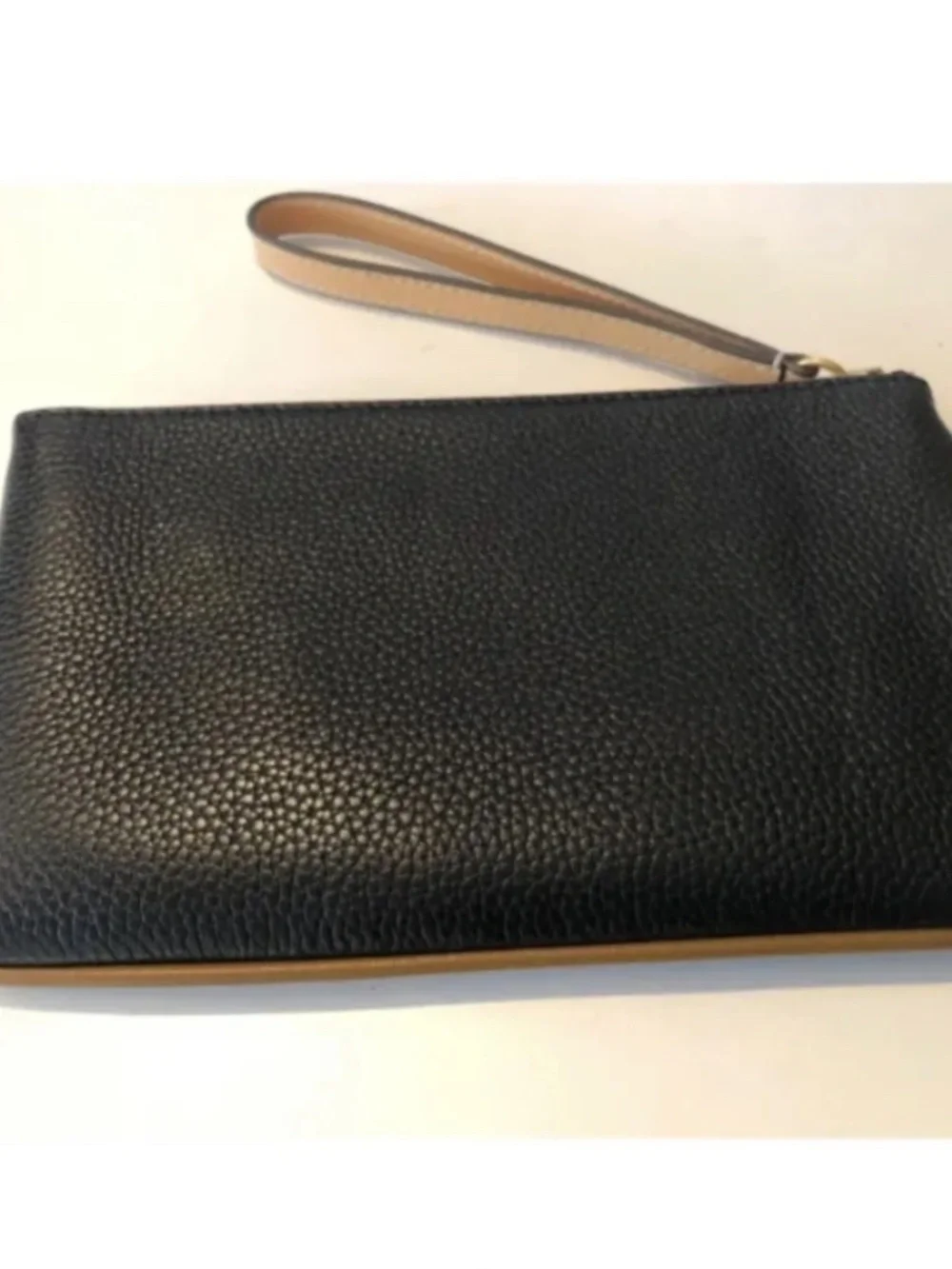 Tory Burch Carson Black with brown details Wristlet New With Tags